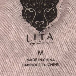 LITA by Ciara Pink Box Top Shoulder pads removable NWOT medium